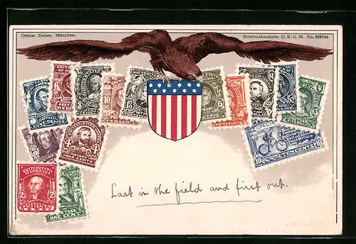 AK Briefmarken der Vereinigten Staaten von Amerika