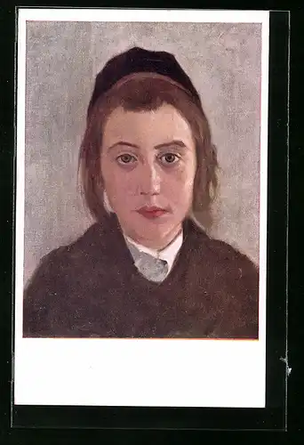 AK Jüdischer Junge mit Kippa