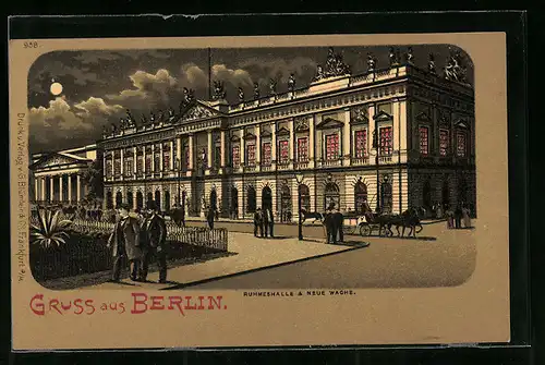 Mondschein-Lithographie Berlin, Ruhmeshalle & Neue Wache