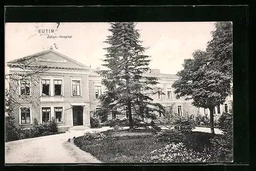 AK Eutin, Julien-Hospital mit Vorplatz