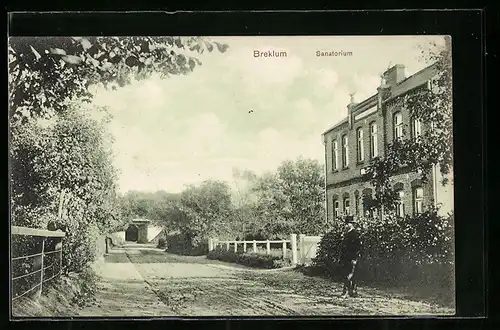 AK Breklum, Strasse am Sanatorium