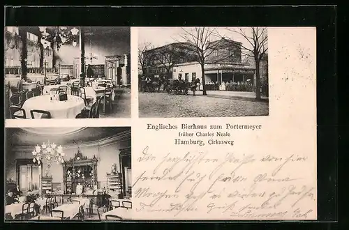 AK Hamburg-St.Georg, Gasthaus Englisches Bierhaus zum Portermeyer, Cirkusweg