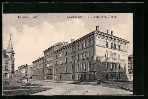 AK Landau /Pfalz, Kaserne des K.B.5. Feld-Art-Regts