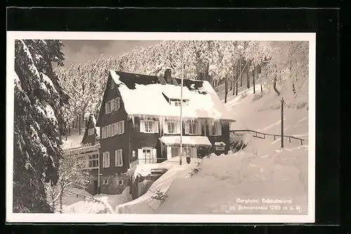 AK Schauinsland / Schwarzwald, Berghotel im Winter