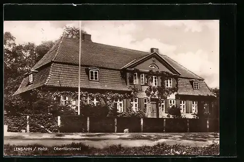 AK Lensahn /Holst., Strasse vor der Oberförsterei