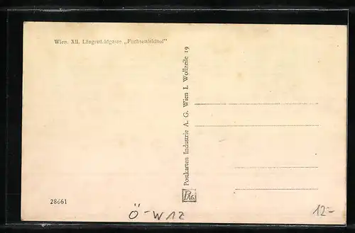 AK Wien, Fuchsenfeldhof in der Längenfeldgasse