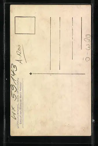 AK Wien, Lassalle-Denkmal in Brigittenau