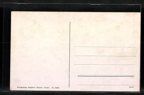 AK Schwälmer Brautpaar nach der Trauung in Tracht