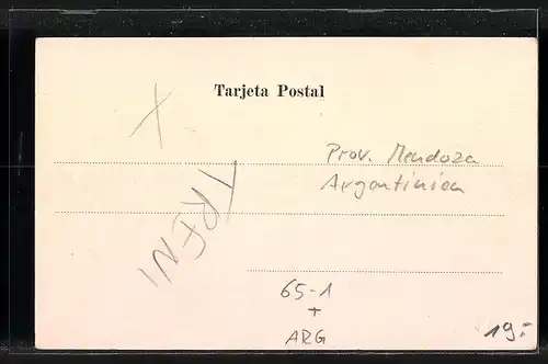 AK Uspallata, Bahnhof einer Bergbahn