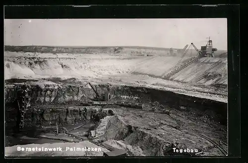 Foto-AK Palmnicken, Bergsteinwerk, Tagebau