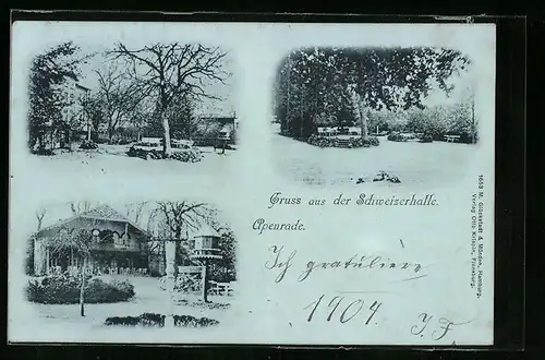 AK Apenrade, Gruss aus dem Gasthaus Schweizerhalle