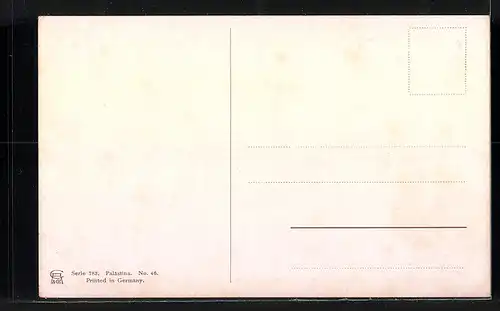 Künstler-AK Jerusalem, Die Todesangstgrotte