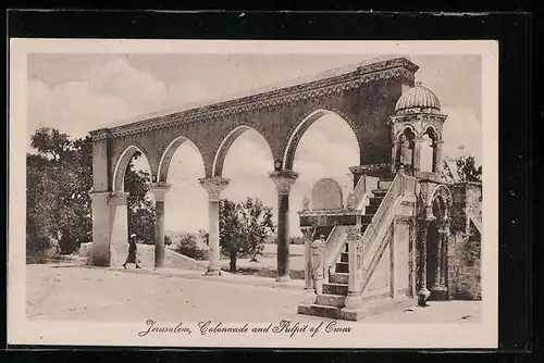 AK Jerusalem, Colonnade and Pulpit of Omar