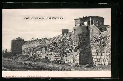 AK Jerusalem, Mur par ou Saint-Paul s`est enfui