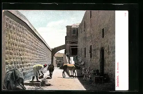 AK Jerusalem, Strassenpartie in der Altstadt