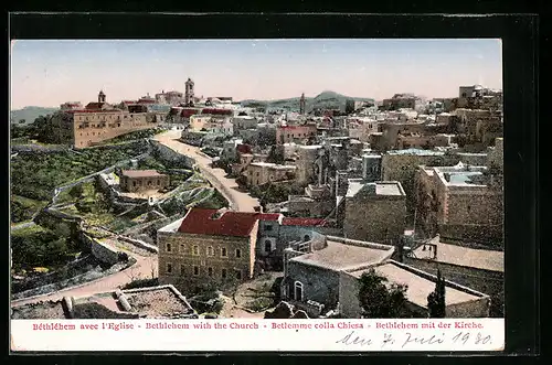 AK Bethlehem, Ortsansicht mit der Kirche
