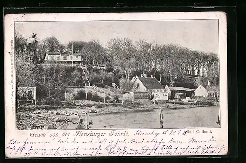 AK Collund /Flensburger Föhrde, Blick auf das Bad