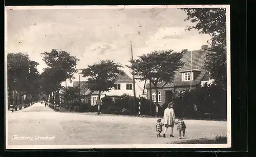 AK Skaerbaek, Tondervej, Strasse mit Wohnhäusern