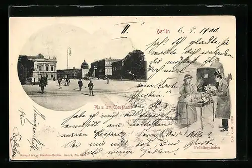 AK Berlin, Platz am Zeughaus und Frühlingsboten