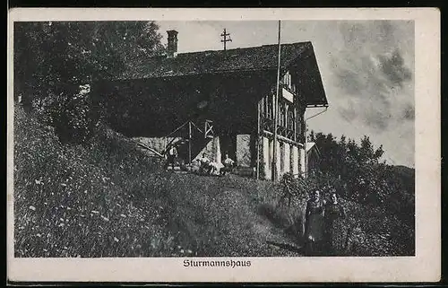 AK Obermeiselstein /bayr. Allgäu, Sturmannshaus mit Garten