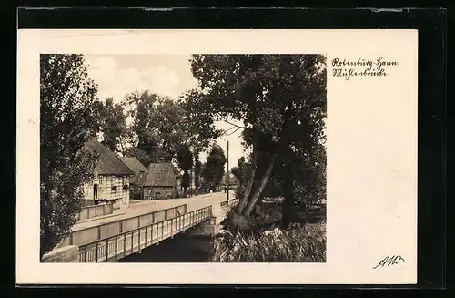 AK Rotenburg /Hann., Mühlenbrücke mit Gebäuden