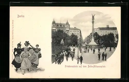 AK Berlin, Friedenssäule auf dem Belle-Allianceplatz