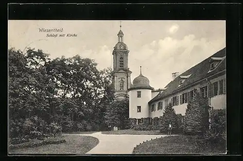 AK Wiesentheid, Schloss mit Kirche