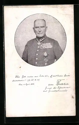 AK Heerführer von Beseler in Uniform