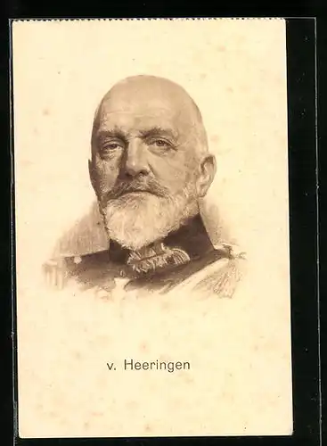 AK Heerführer von Heeringen in Uniform mit Orden