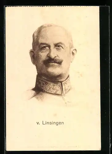 AK Heerführer von Linsingen in Uniform