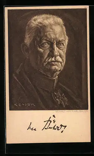 AK Heerführer von Bülow in Uniform mit Orden