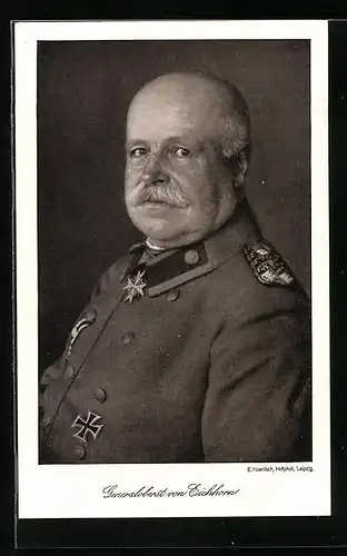 AK Heerführer Generaloberst von Eichhorn in Uniform