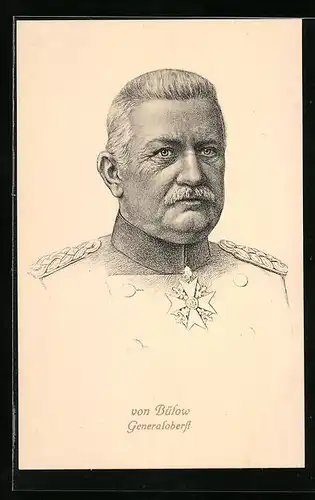 AK Heerführer Generaloberst von Bülow in Uniform
