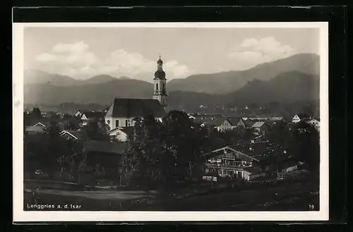 AK Lenggries a. d. Isar, Kirche im Ortsbild