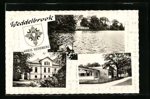 AK Weddelbrook /Kreis Segeberg, Haus am Wasser, Gebäude
