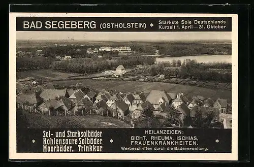 AK Bad Segeberg, Ortsansicht aus der Vogelschau