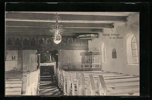 AK Hallig Hooge, Innenansicht der Kirche