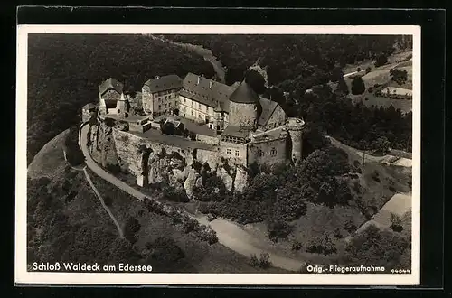 AK Waldeck am Edersee, Fliegeraufnahme vom Schloss