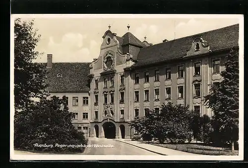 AK Augsburg, Regierungsgebäude, Westseite