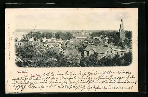 AK Eutin, Teilansicht mit Kirche