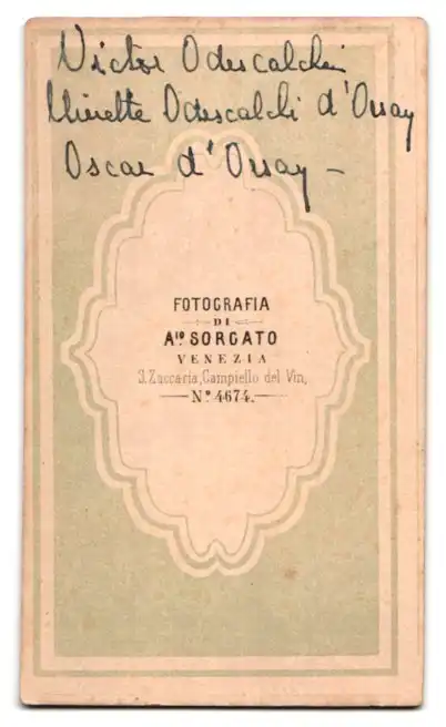 Fotografie A. Sorgato, Venezia, Graf Victor Odescalchi mit Gräfin Minette Odescalchi und Oscar d`Orsay beim Kartenspiel 1