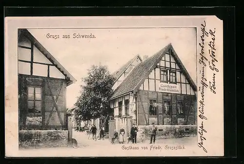 AK Schwenda, Gasthaus von Friedr. Grossstück