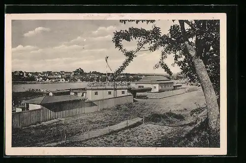 AK Seeburg am süssen See, Totalansicht mit dem Gasthof zur Forelle