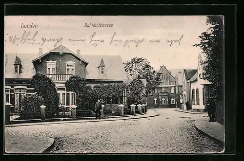 AK Lunden, Blick in die Bahnhofstrasse