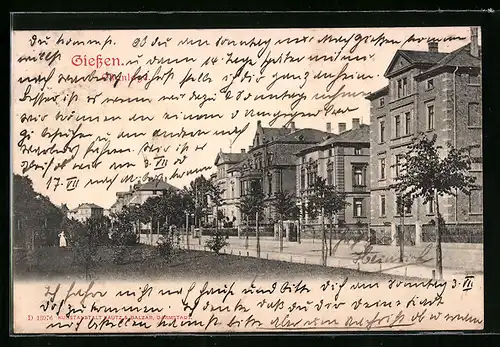 AK Giessen, Strassenpartie an der Ostanlage