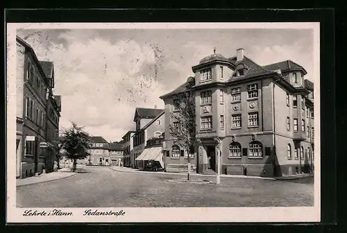 AK Lehrte i. Hann., Bankgebäude in der Sedanstrasse