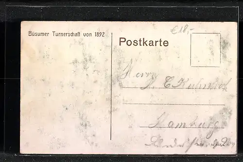 AK Büsum, Gruppenaufnahme der Büsumer Turnerschaft von 1892