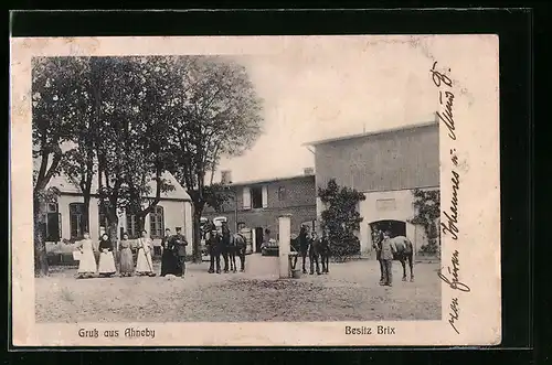 AK Ahneby, Besitz Brix mit Personal