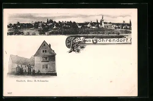 AK Göhrendorf, Gasthof von R. Schnuncke, Teilansicht