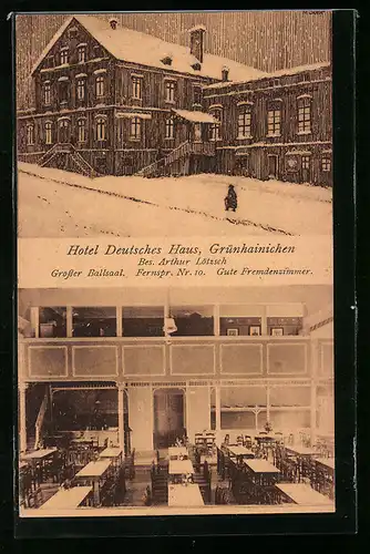 AK Grünhainichen, Hotel Deutsches Haus